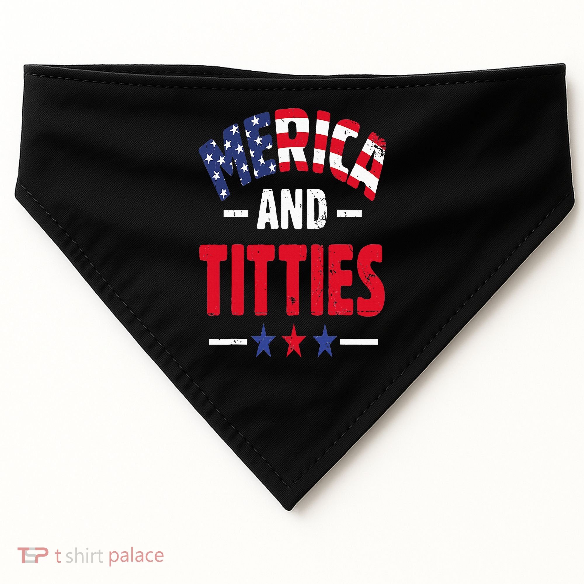 Merica And Titties USA-Made Doggie Bandana