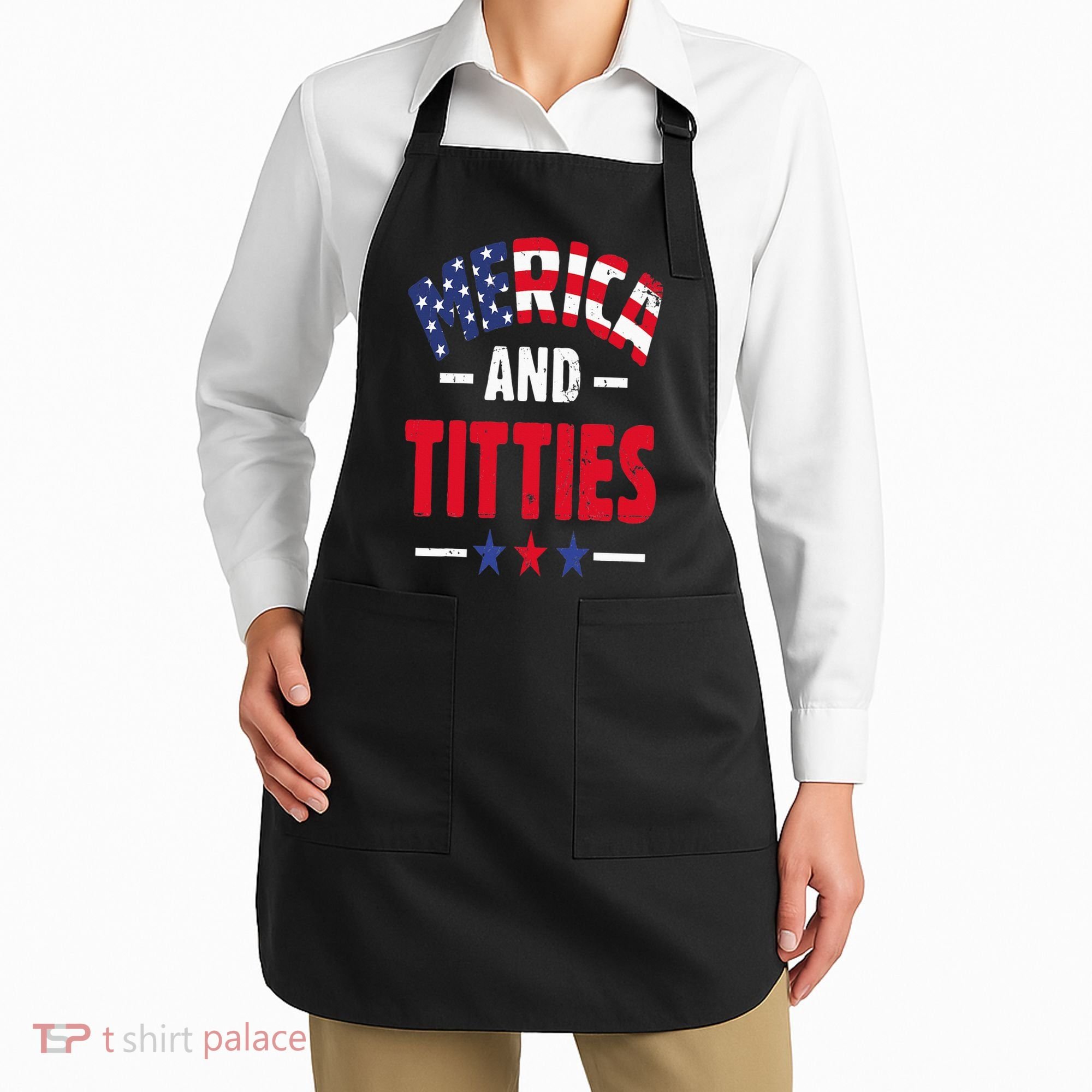 Merica And Titties Apron