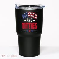 Merica And Titties Tumbler thumb 0