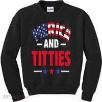 Merica And Titties Kids Sweatshirt thumb 0