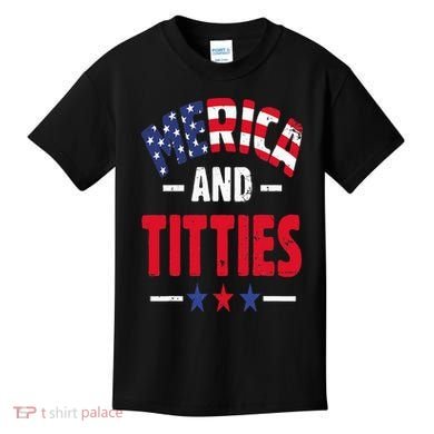 Merica And Titties Kids T-Shirt
