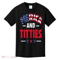 Merica And Titties Kids T-Shirt thumb 0