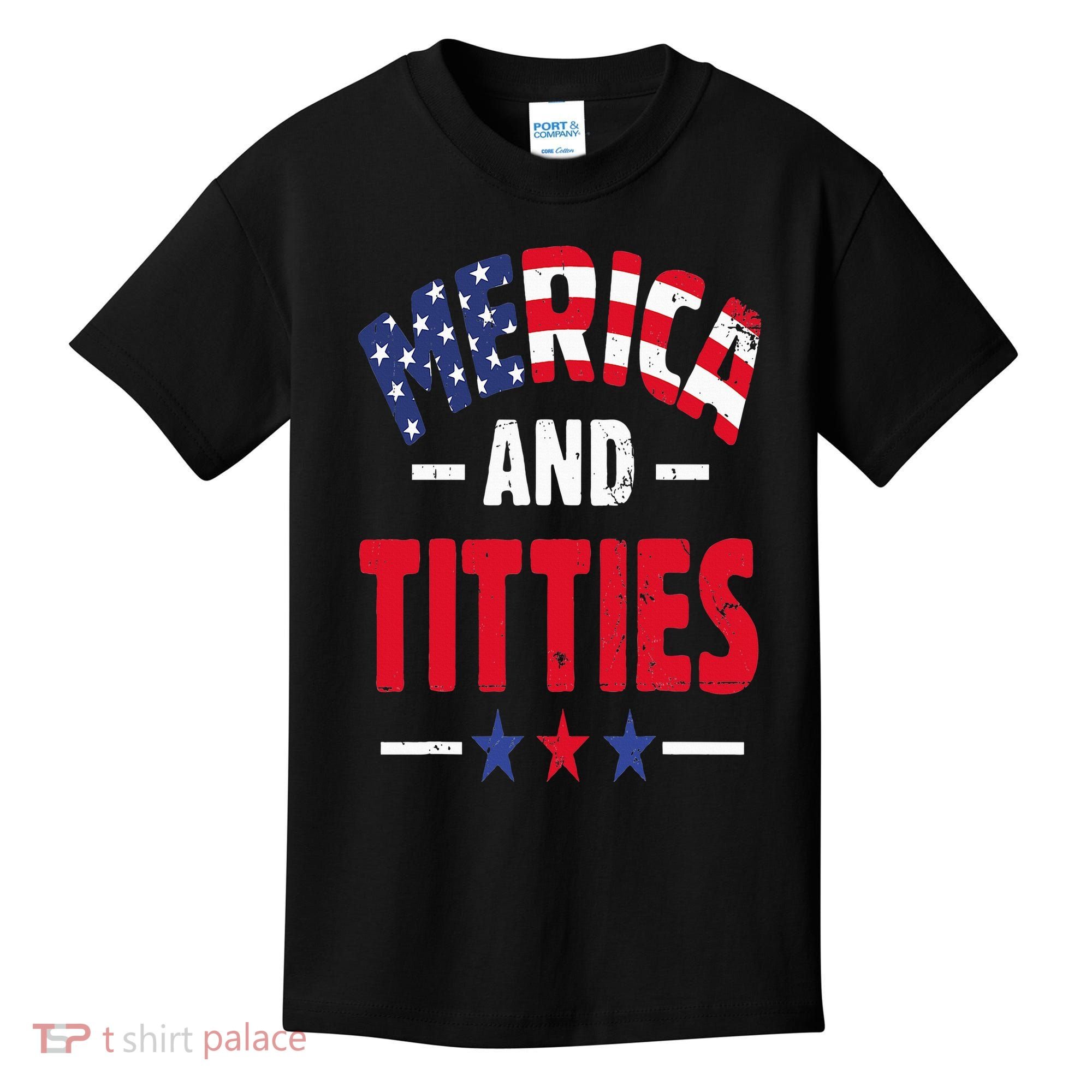 Merica And Titties Kids T-Shirt