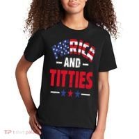 Merica And Titties Kids T-Shirt thumb 2