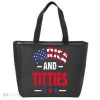 Merica And Titties Tote Bag thumb 0