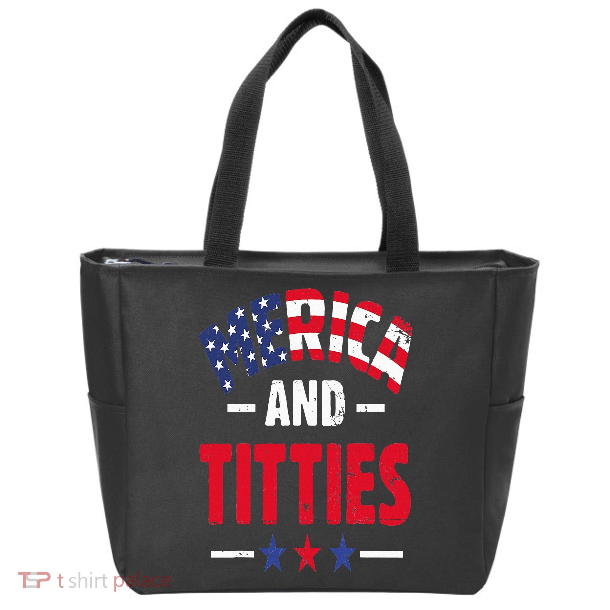 Merica And Titties Tote Bag