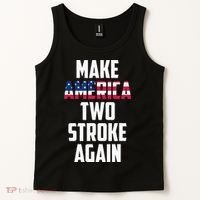 Make America Two Stroke Again Bikers Motorcycle Tank Top thumb 2