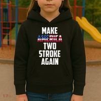 Make America Two Stroke Again Bikers Motorcycle Kids Hoodie thumb 3