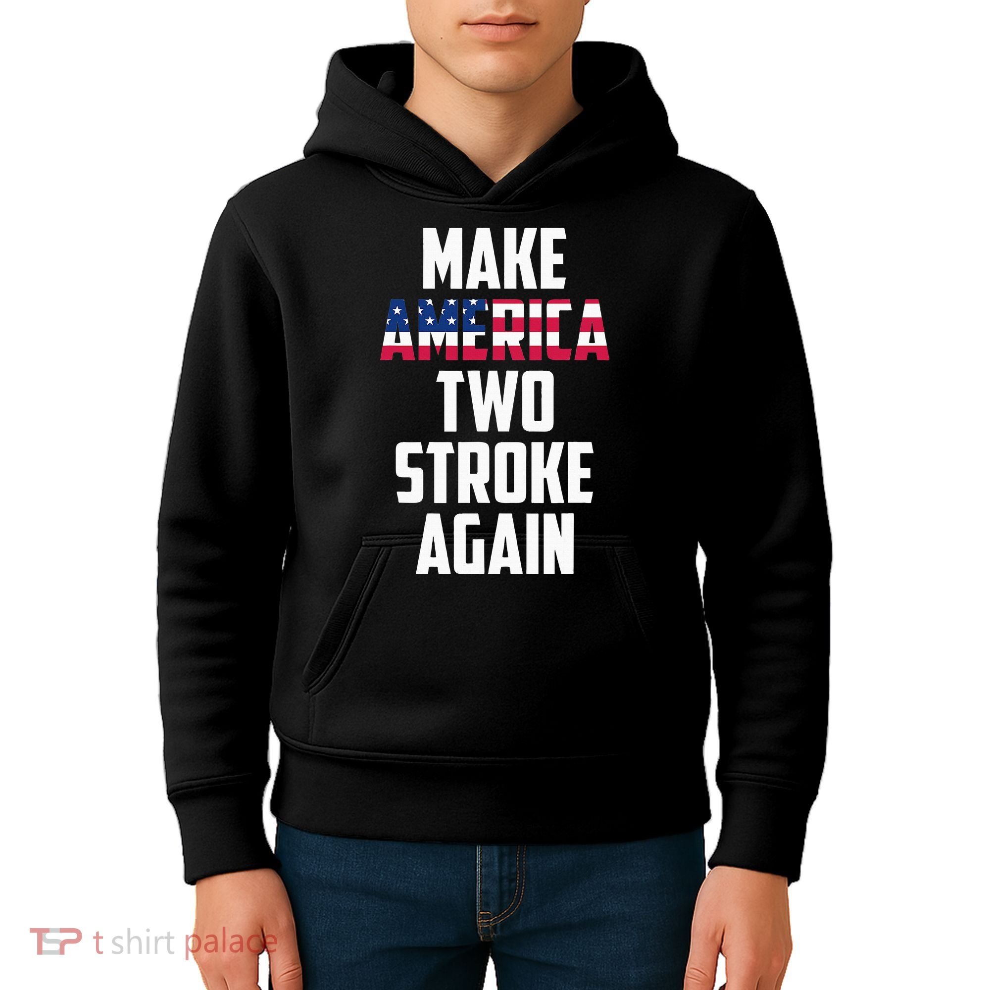 Make America Two Stroke Again Bikers Motorcycle Kids Hoodie