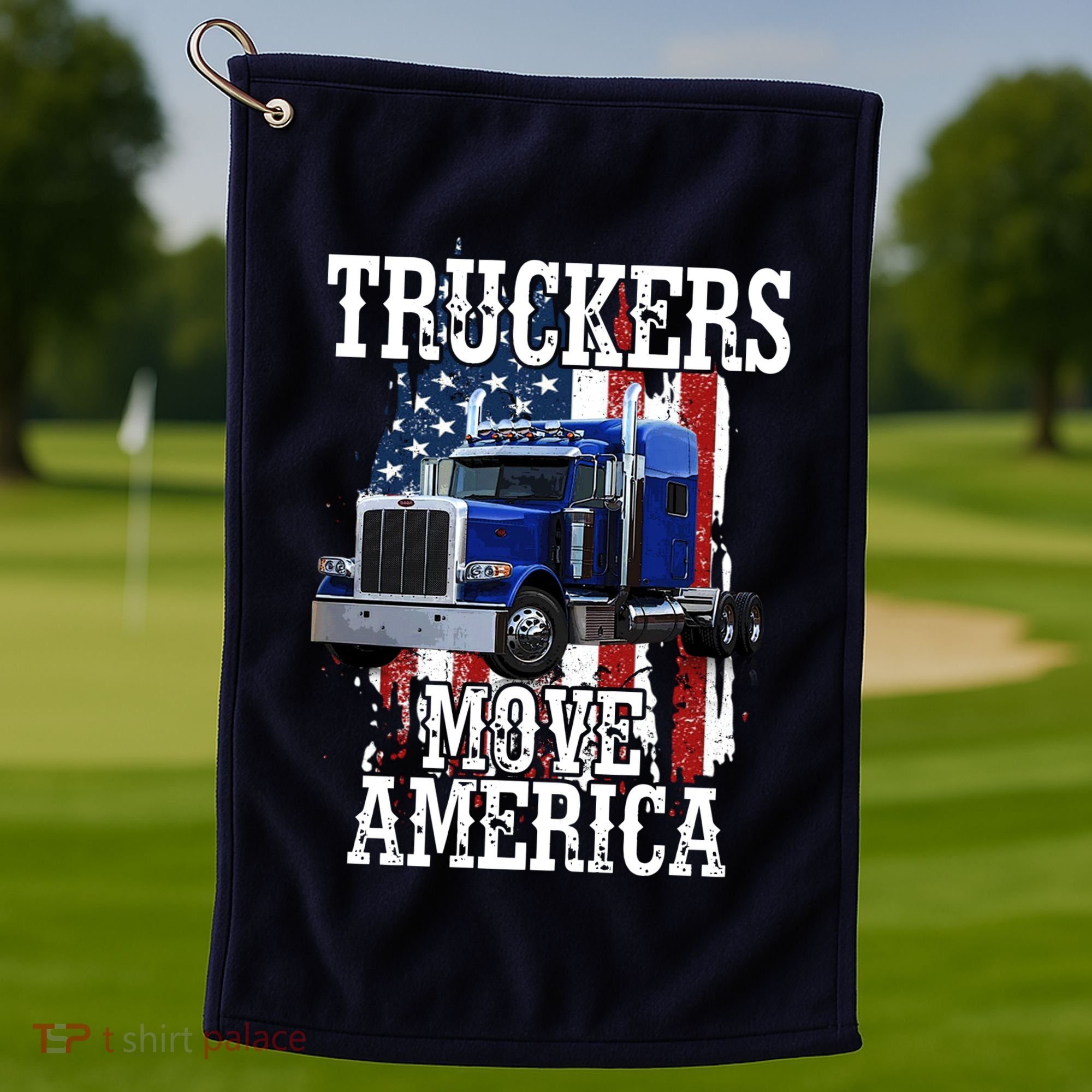 Move America Truckers USA Golf Towel