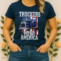 Move America Truckers USA Women's T-Shirt thumb 2