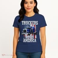 Move America Truckers USA Women's T-Shirt thumb 4
