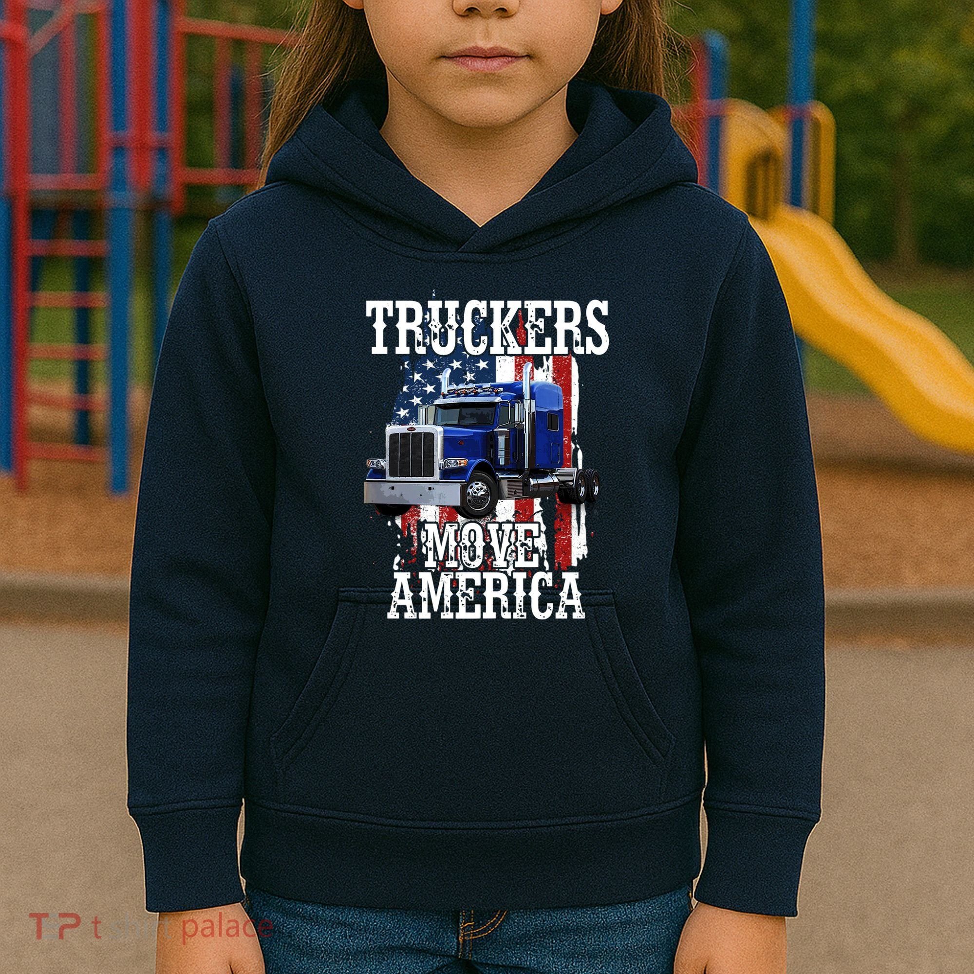 Move America Truckers USA Kids Hoodie