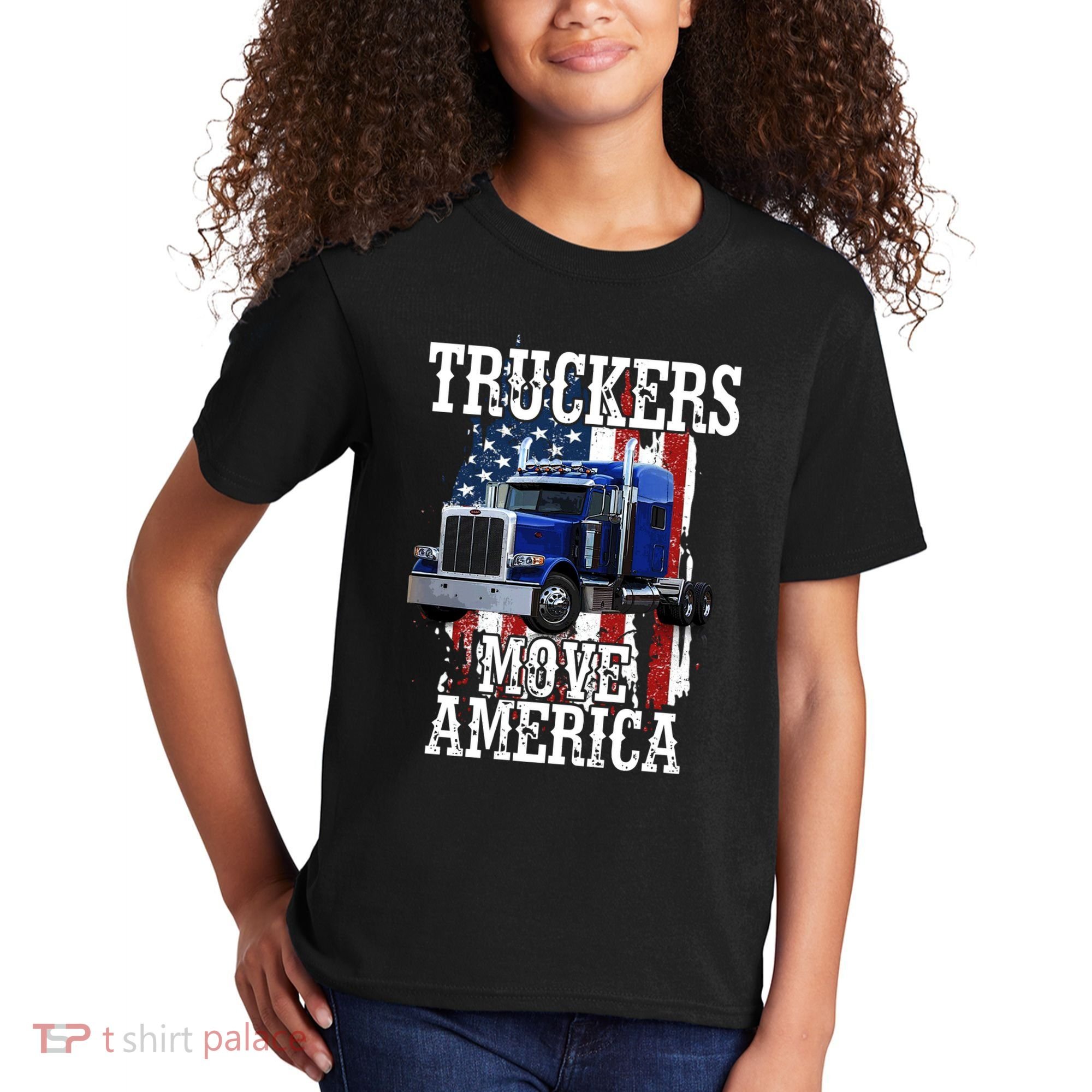 Move America Truckers USA Kids T-Shirt