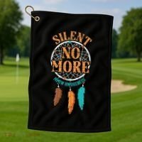 Mmiw Awareness Tribe Ethnic Pride Columbus American Regalia Golf Towel thumb 1