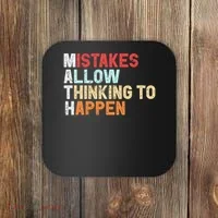 Mistakes Allow Thinking To Happen Math Teacher Math Amazon.com Coaster thumb 0