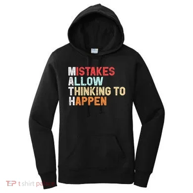 Mistakes Allow Thinking To Happen Math Teacher Math Amazon.com Women's Hoodie