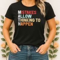 Mistakes Allow Thinking To Happen Math Teacher Math Amazon.com Women's T-Shirt thumb 2
