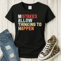 Mistakes Allow Thinking To Happen Math Teacher Math Amazon.com Women's T-Shirt thumb 3