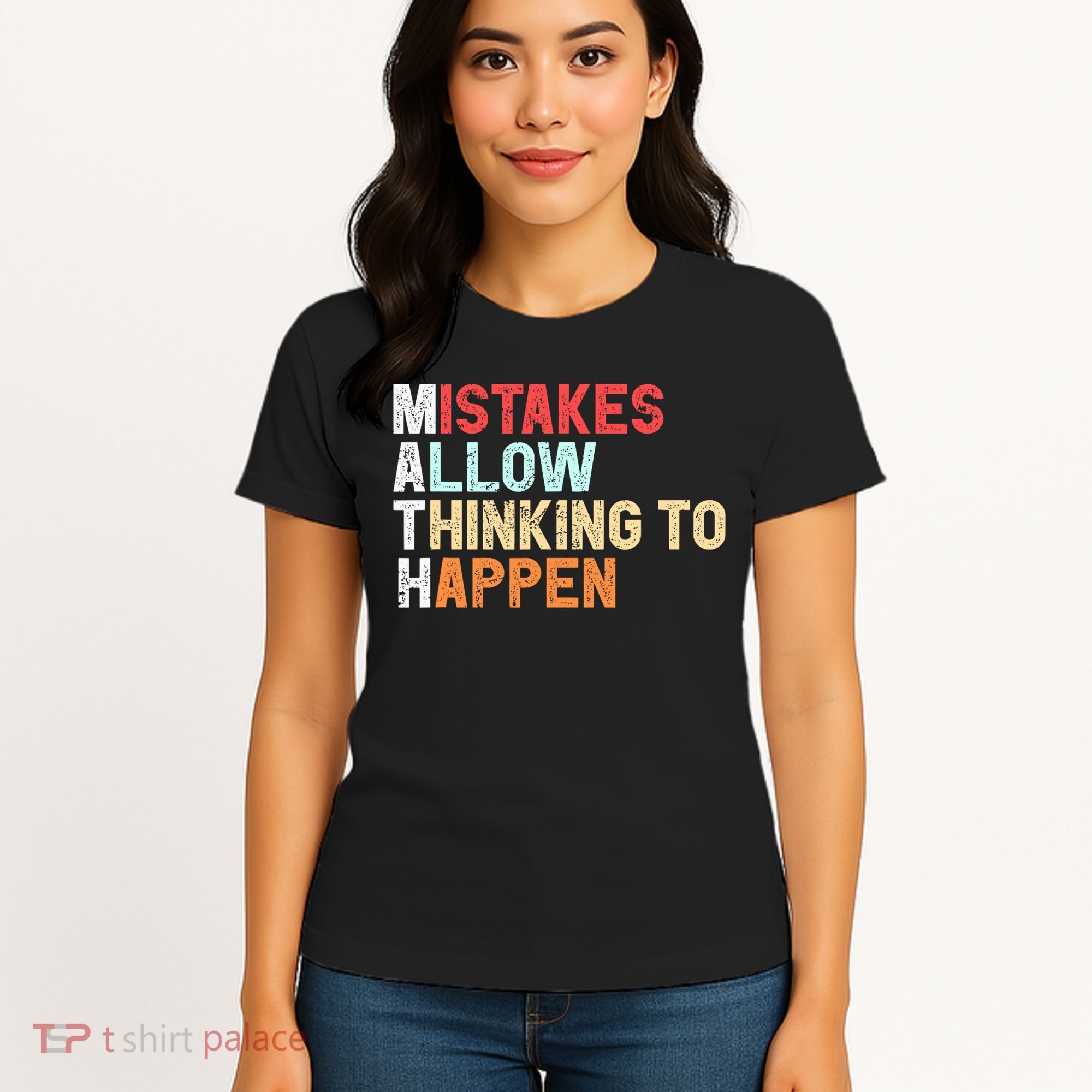 Mistakes Allow Thinking To Happen Math Teacher Math Amazon.com Women's T-Shirt