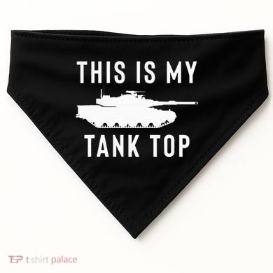 M1 Abrams Tank Funny Sarcastic Military Pun Gift USA-Made Doggie Bandana