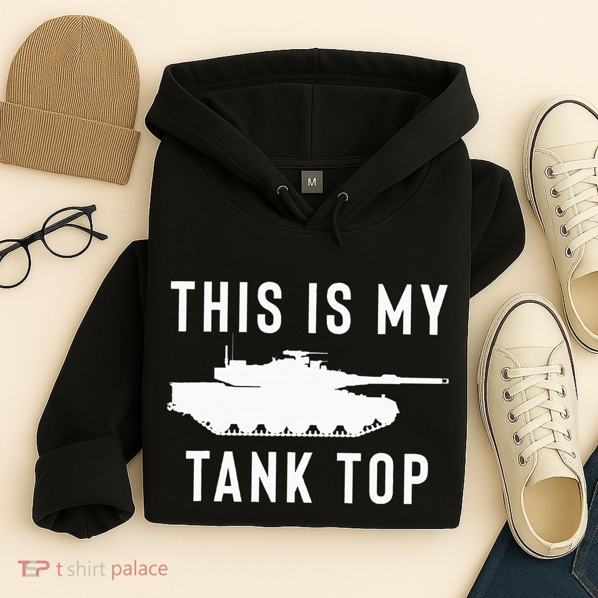 M1 Abrams Tank Funny Sarcastic Military Pun Gift Hoodie