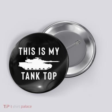 M1 Abrams Tank Funny Sarcastic Military Pun Gift Button
