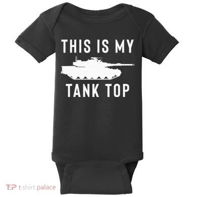 M1 Abrams Tank Funny Sarcastic Military Pun Gift Baby Bodysuit