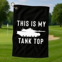 M1 Abrams Tank Funny Sarcastic Military Pun Gift Golf Towel thumb 1