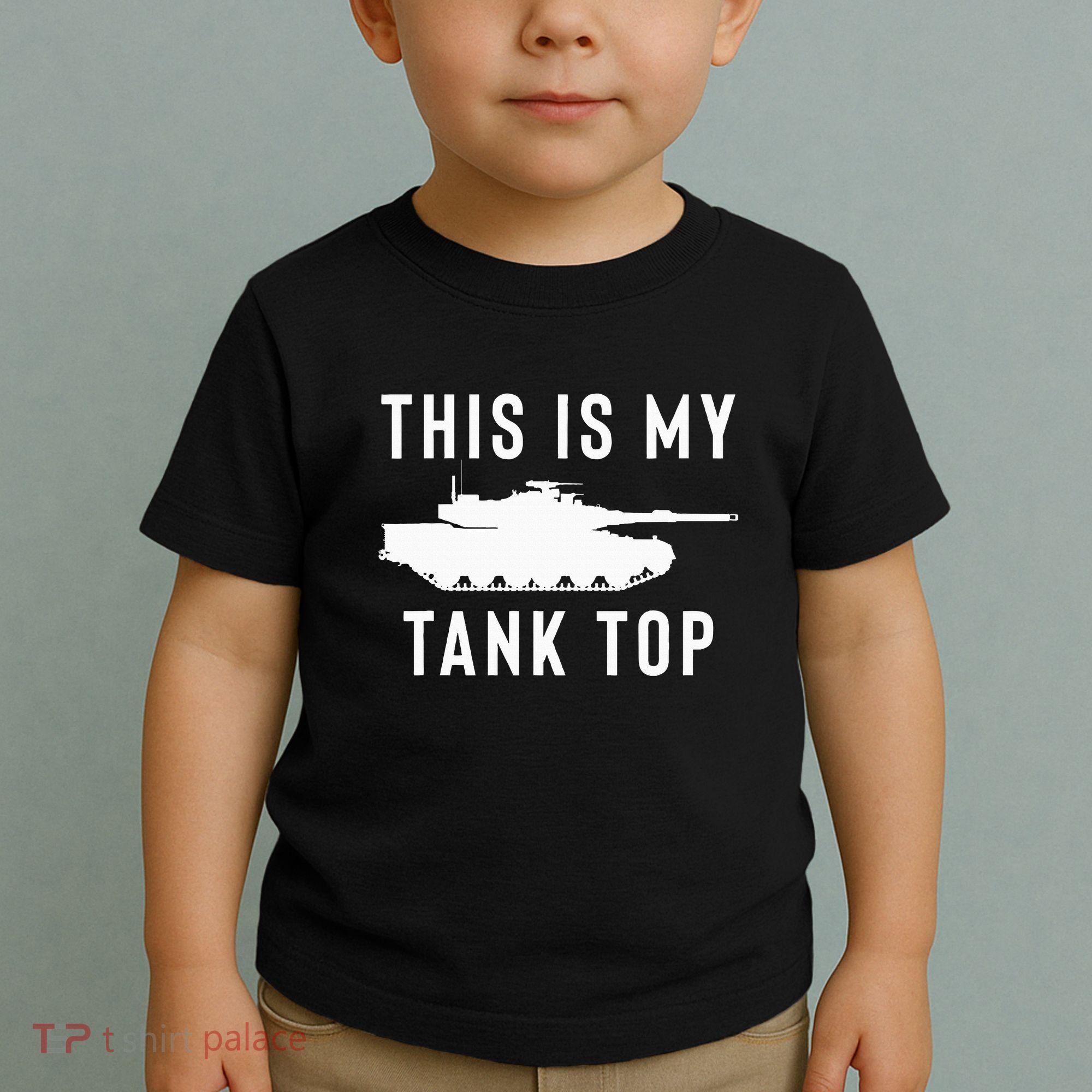 M1 Abrams Tank Funny Sarcastic Military Pun Gift Toddler T-Shirt