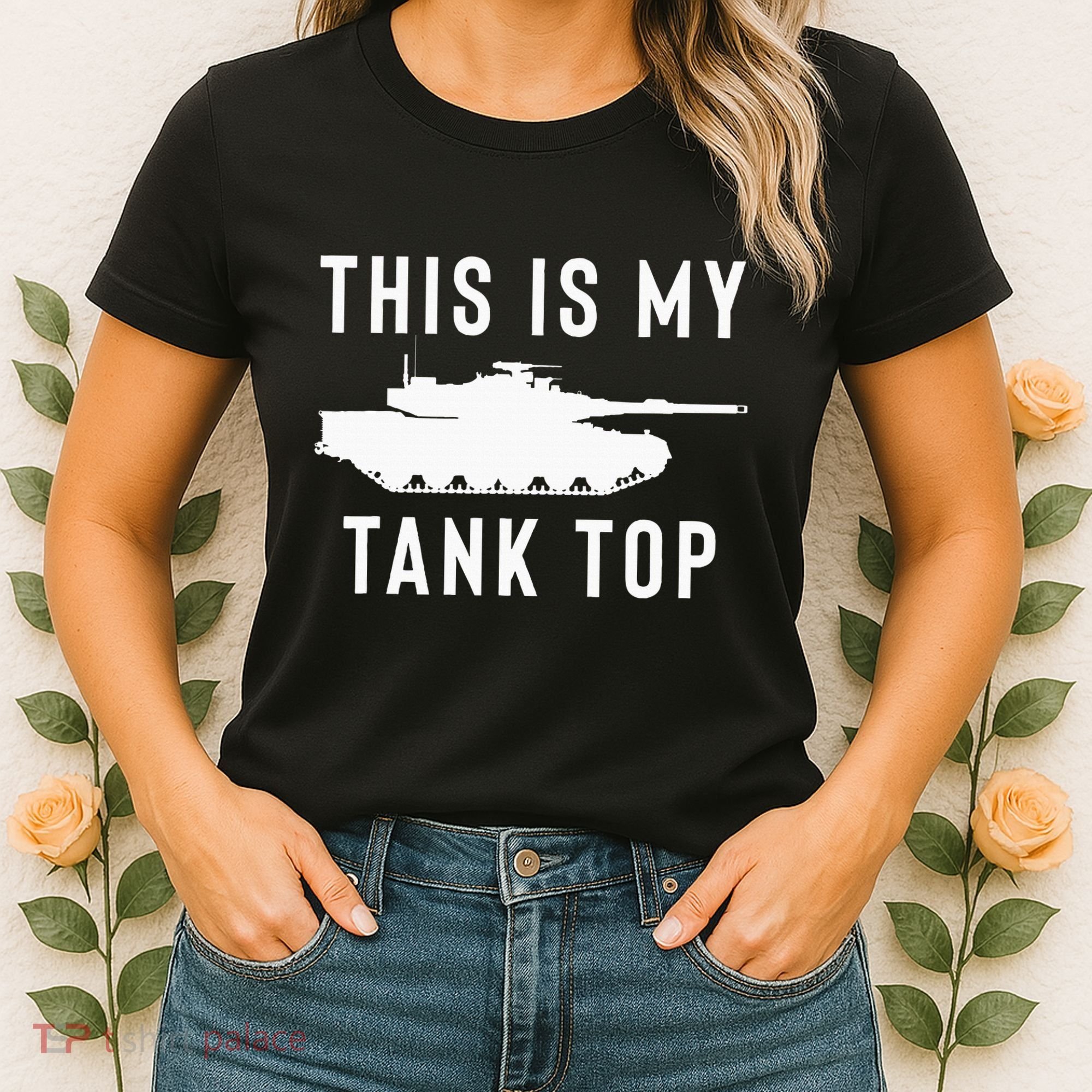 M1 Abrams Tank Funny Sarcastic Military Pun Gift Women's T-Shirt