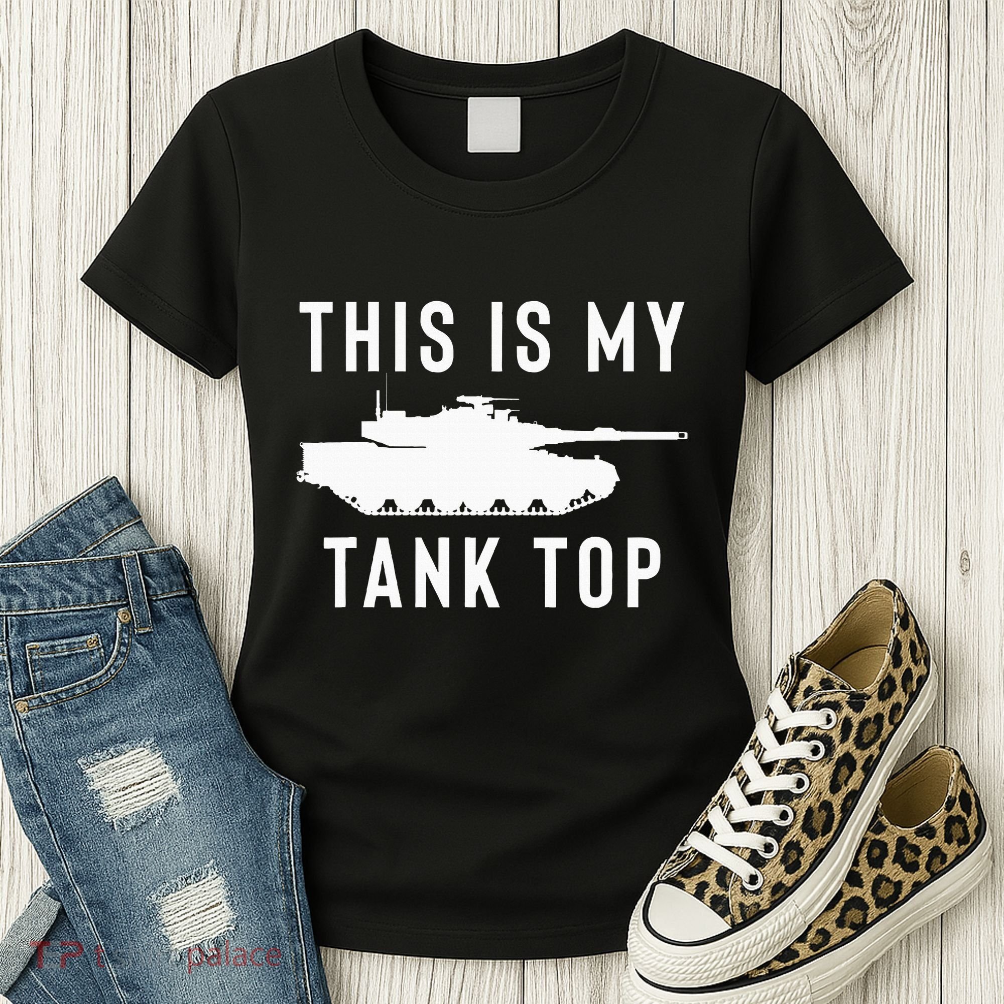 M1 Abrams Tank Funny Sarcastic Military Pun Gift Women's T-Shirt