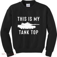 M1 Abrams Tank Funny Sarcastic Military Pun Gift Kids Sweatshirt thumb 0