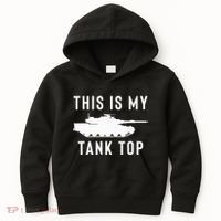 M1 Abrams Tank Funny Sarcastic Military Pun Gift Kids Hoodie thumb 0
