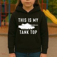 M1 Abrams Tank Funny Sarcastic Military Pun Gift Kids Hoodie thumb 3