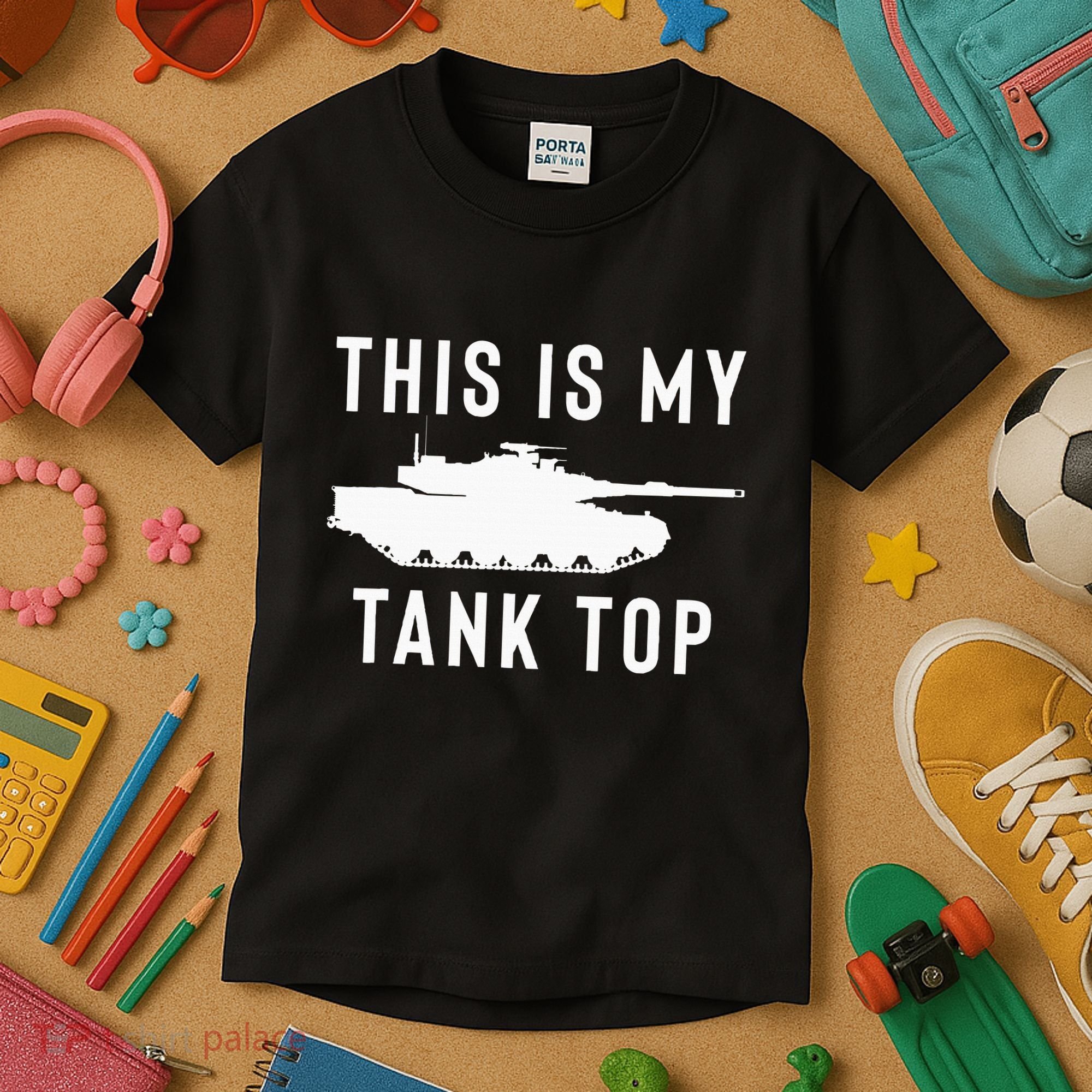 M1 Abrams Tank Funny Sarcastic Military Pun Gift Kids T-Shirt
