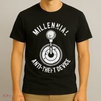 Millennial Anti Theft Device Funny Manual Transmission T-Shirt thumb 3