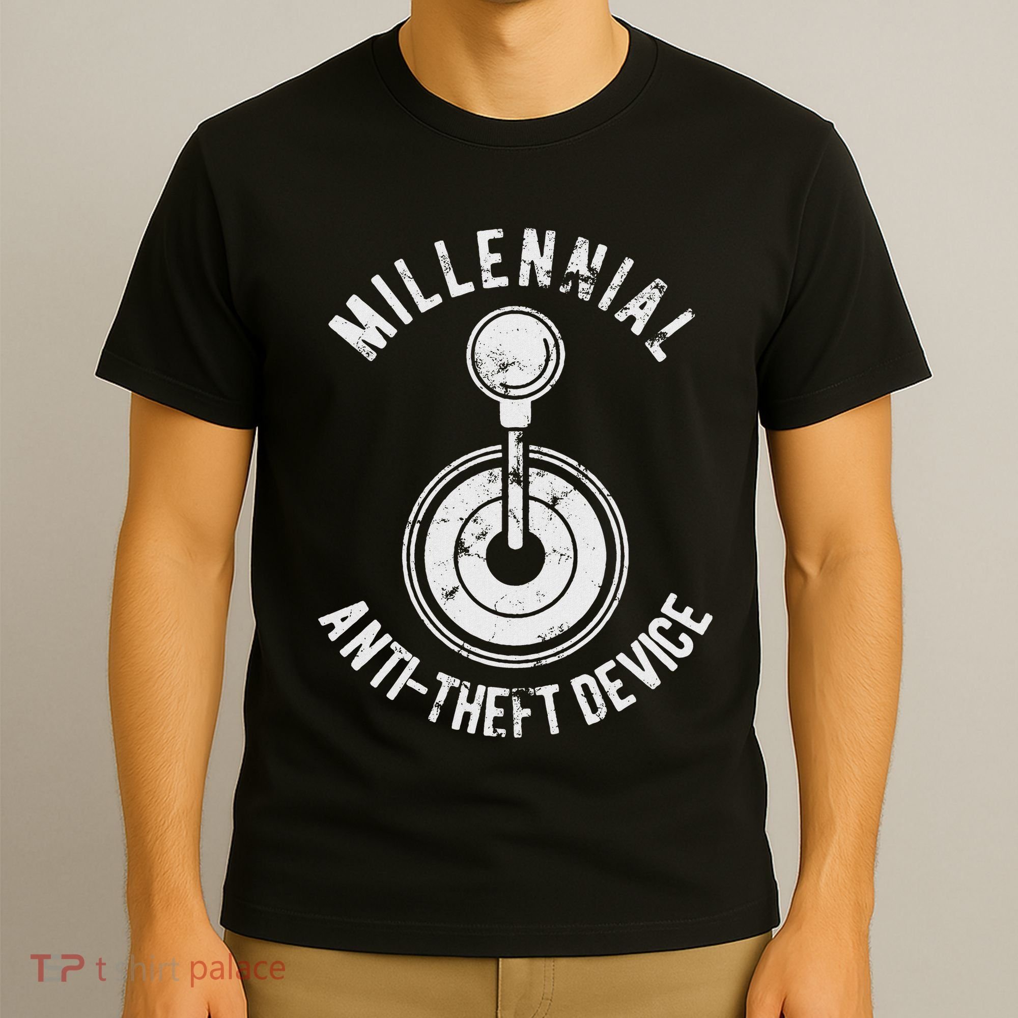 Millennial Anti Theft Device Funny Manual Transmission T-Shirt