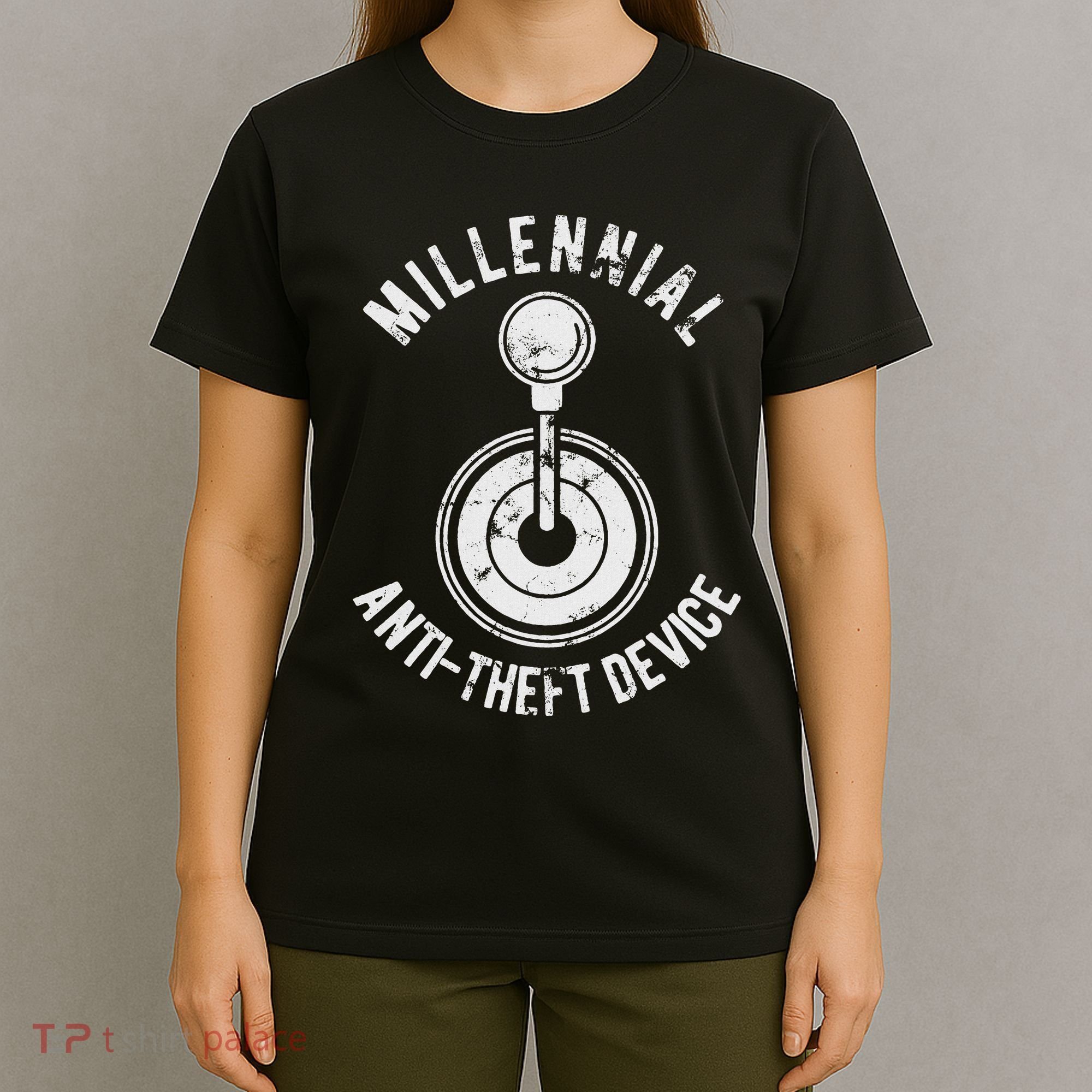 Millennial Anti Theft Device Funny Manual Transmission T-Shirt