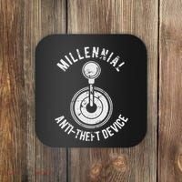 Millennial Anti Theft Device Funny Manual Transmission Coaster thumb 0
