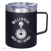 Millennial Anti Theft Device Funny Manual Transmission 12oz Stainless Steel Coffee Mug thumb 0