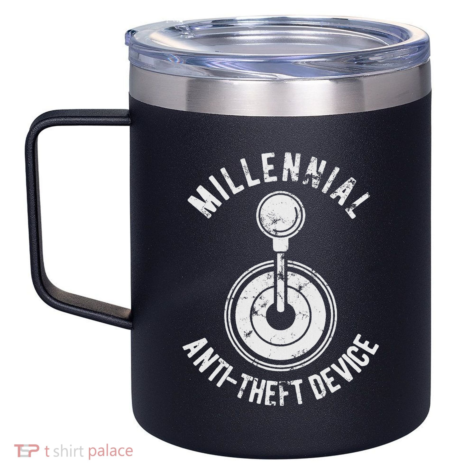Millennial Anti Theft Device Funny Manual Transmission 12oz Stainless Steel Coffee Mug