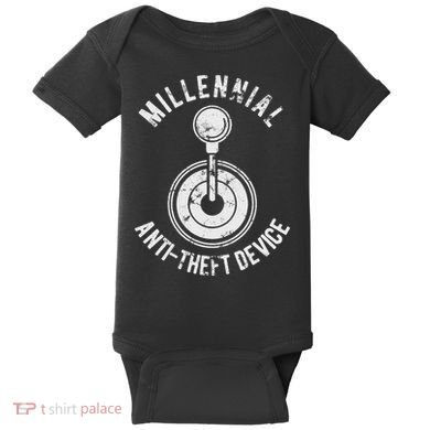 Millennial Anti Theft Device Funny Manual Transmission Baby Bodysuit