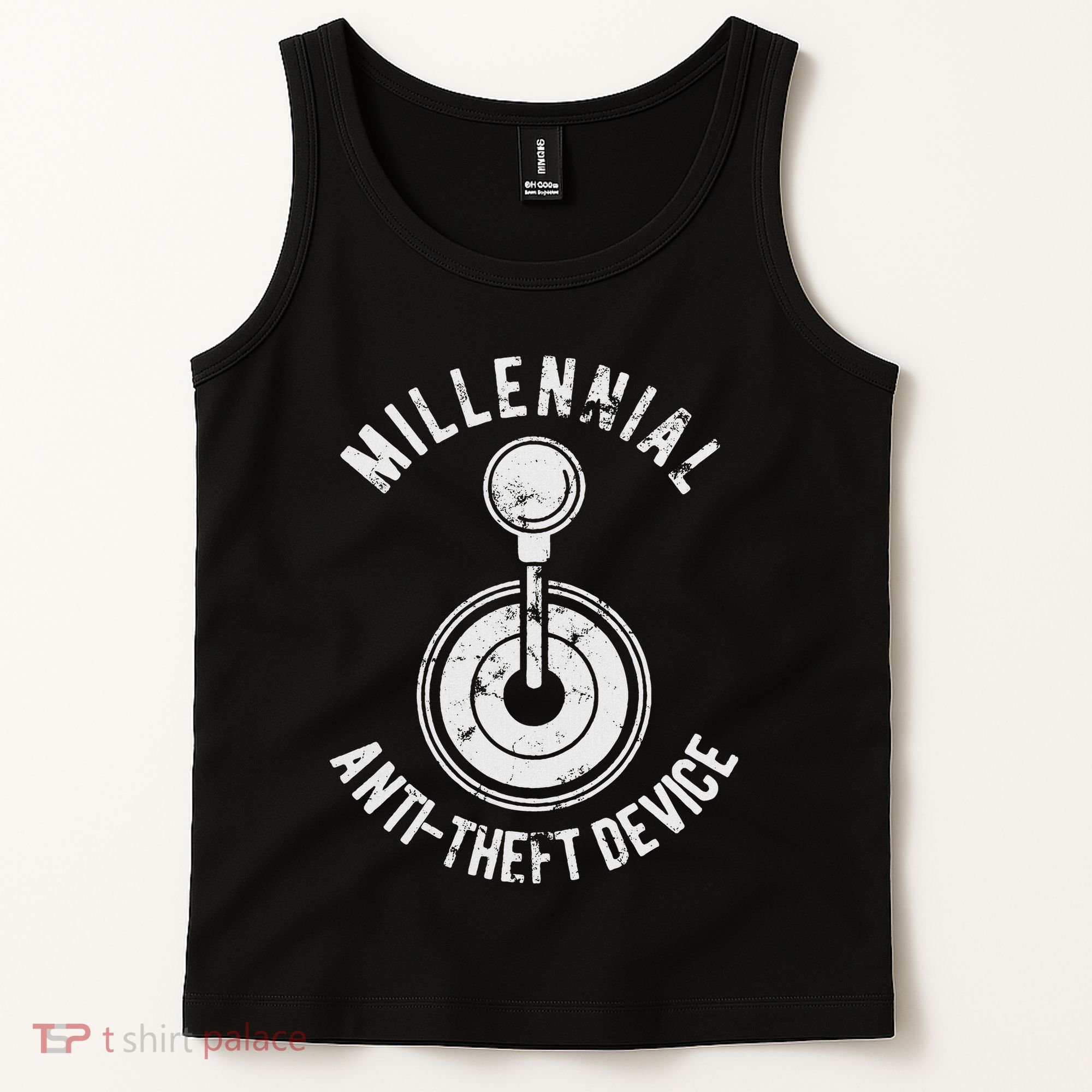 Millennial Anti Theft Device Funny Manual Transmission Tank Top