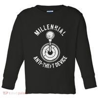 Millennial Anti Theft Device Funny Manual Transmission Toddler Long Sleeve Shirt thumb 0