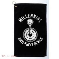 Millennial Anti Theft Device Funny Manual Transmission Golf Towel thumb 0