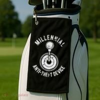 Millennial Anti Theft Device Funny Manual Transmission Golf Towel thumb 2