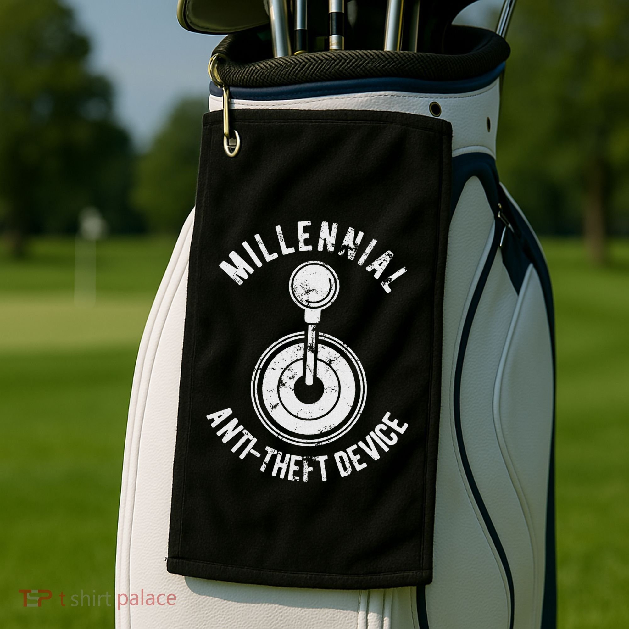 Millennial Anti Theft Device Funny Manual Transmission Golf Towel
