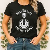 Millennial Anti Theft Device Funny Manual Transmission Women's T-Shirt thumb 2