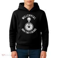 Millennial Anti Theft Device Funny Manual Transmission Kids Hoodie thumb 4
